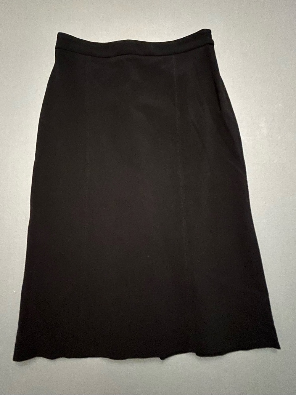 Piazza Sempione Black Wool‎ Pencil Skirt with Kick Flip